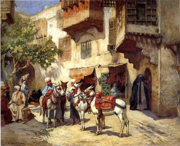 Mercado en el norte de África Árabe Frederick Arthur Bridgman Pinturas al óleo